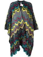 Antonio Marras Zig Zag Pattern Cape, Women's, Acrylic/polyamide/mohair/wool