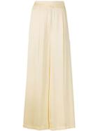 Semicouture Silky Wide Leg Trousers - Neutrals