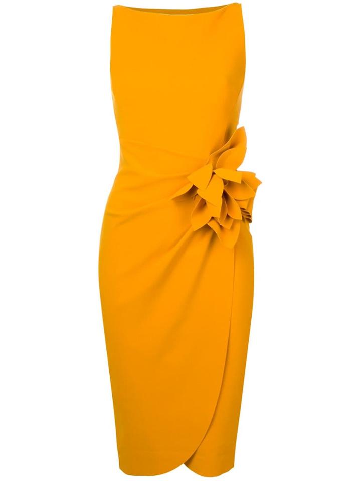 Le Petite Robe Di Chiara Boni Wrap Flower Dress - Yellow