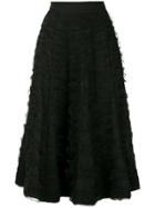 Gloria Coelho Drape Tulle Flared Skirt - Black