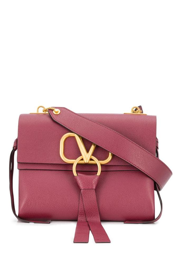 Valentino V-ring Shoulder Bag - Red