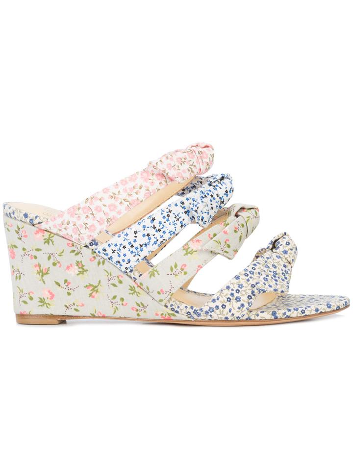 Alexandre Birman Floral Strappy Wedges - Multicolour