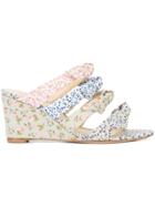 Alexandre Birman Floral Strappy Wedges - Multicolour