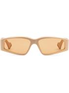 Gucci Eyewear Rectangular Frame Sunglasses - Neutrals