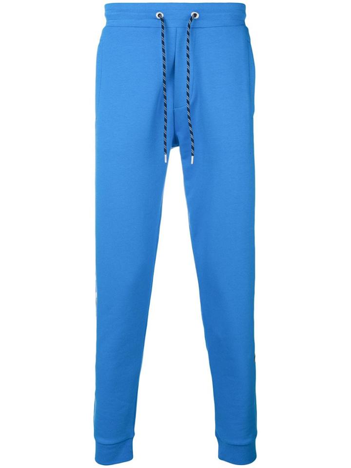 Dirk Bikkembergs Logo Print Sweatpants - Blue