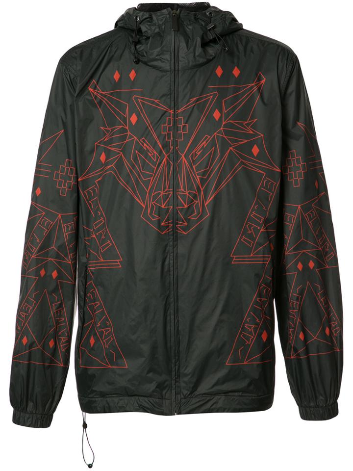 Marcelo Burlon County Of Milan Graphic-print Wind Breaker - Black