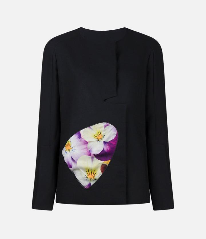 Christopher Kane Split Sleeve Jacket, Women's, Size: 38, Black, Virgin Wool/viscose/polyester/nylon