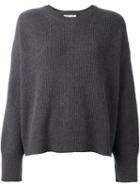 Helmut Lang Round Neck Sweater, Women's, Size: Large, Grey, Cashmere/wool