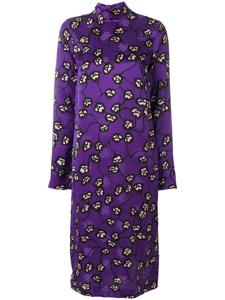 Marni Fleshy Print Dress - Pink & Purple