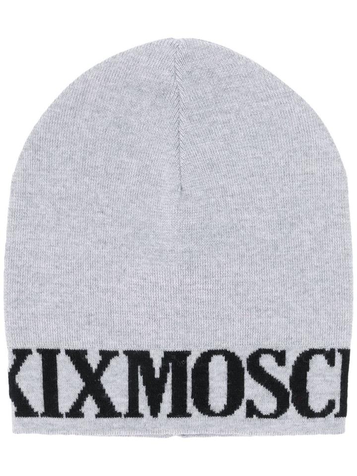Moschino Logo Intarsia Beanie - Grey