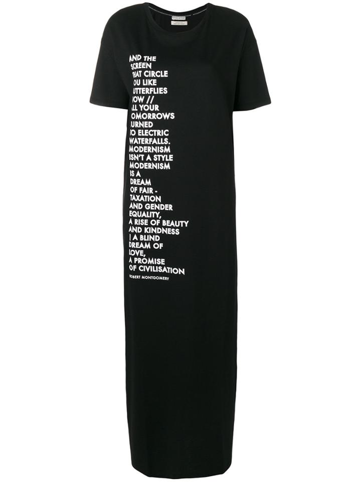 Each X Other Printed Long T-shirt Dress - Black