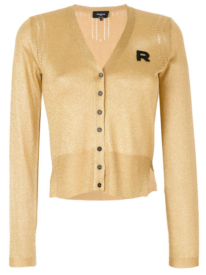 Rochas Lurex Logo Cardigan - Metallic