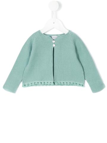 Violeta E Federico - Frayed Cardigan - Kids - Cotton/viscose - 18 Mth, Green