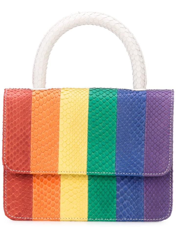 Gelareh Mizrahi Rainbow Top-handle Python Clutch - Multicolour