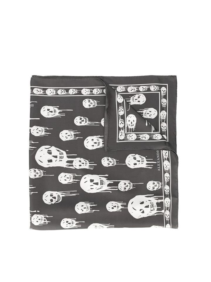 Alexander Mcqueen 'dripping Skull' Scarf