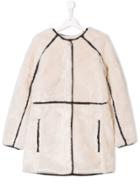 Chloé Kids Teen Mini Me Faux Fur Coat - Nude & Neutrals