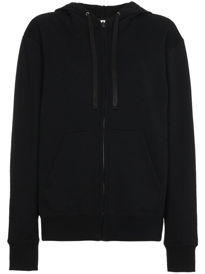Valentino Logo Patch Hooded Jacket - Black