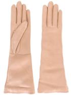 Jil Sander Leather Gloves - Pink & Purple
