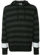 Junya Watanabe Man Reflective Striped Hoodie - Black