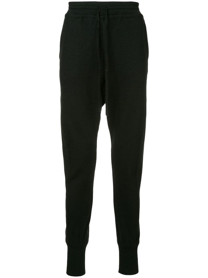 Forme D'expression Blousoned Curved Leg Trousers - Black