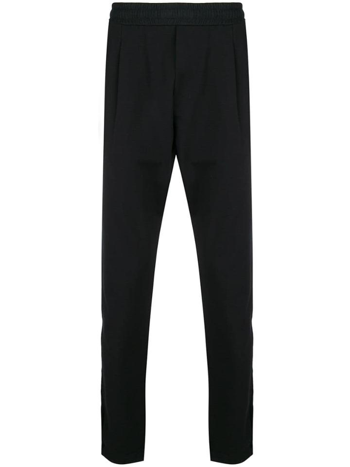 Low Brand Elasticated Waist Track Pants - Black