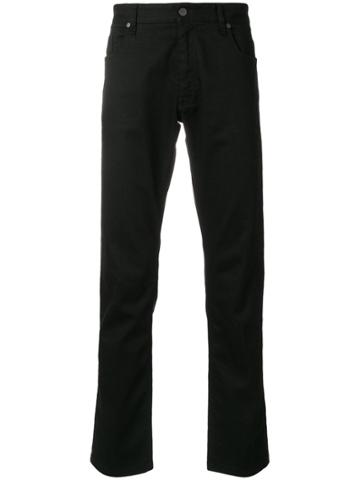 Fendi Embroidered Jeans - Black