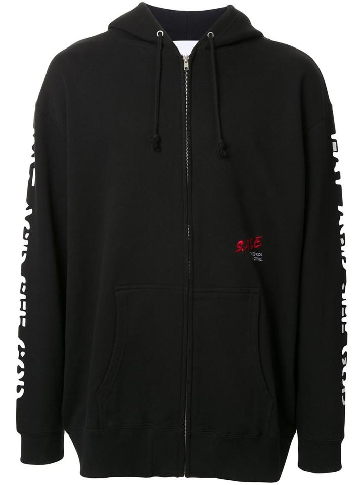 Sub-age. 'eat Acid See God' Hoodie, Men's, Size: 2, Black, Cotton