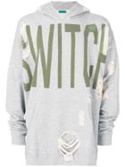 Paura Distressed Switch Hoodie - Grey