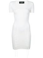 Dsquared2 Drawcord Detailed Mini Dress - White