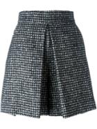 Dolce & Gabbana Herringbone Tweed Skirt, Women's, Size: 38, Black, Silk/polyamide/virgin Wool