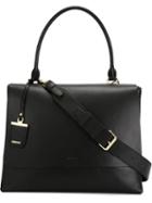 Dkny Large Flap Tote, Women's, Black, Leather