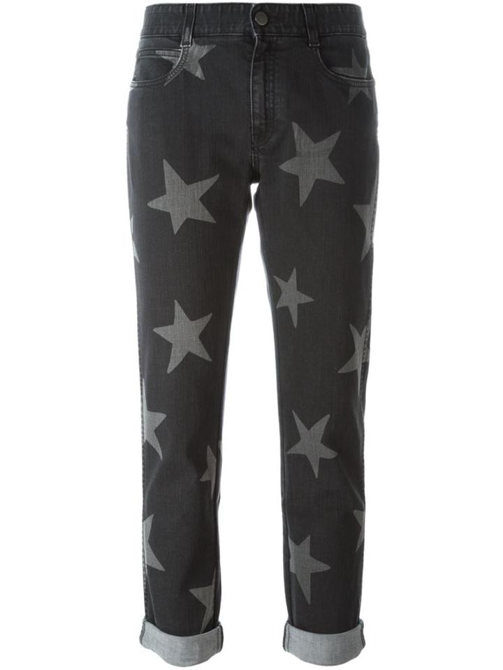 Stella Mccartney Star Print Jeans, Women's, Size: 25, Black, Cotton/spandex/elastane