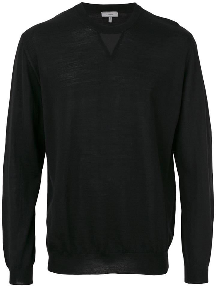 Lanvin Crew Neck Sweatshirt - Black