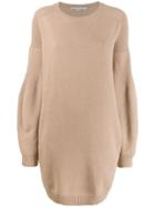 Stella Mccartney Knitted Sweater Dress - Neutrals