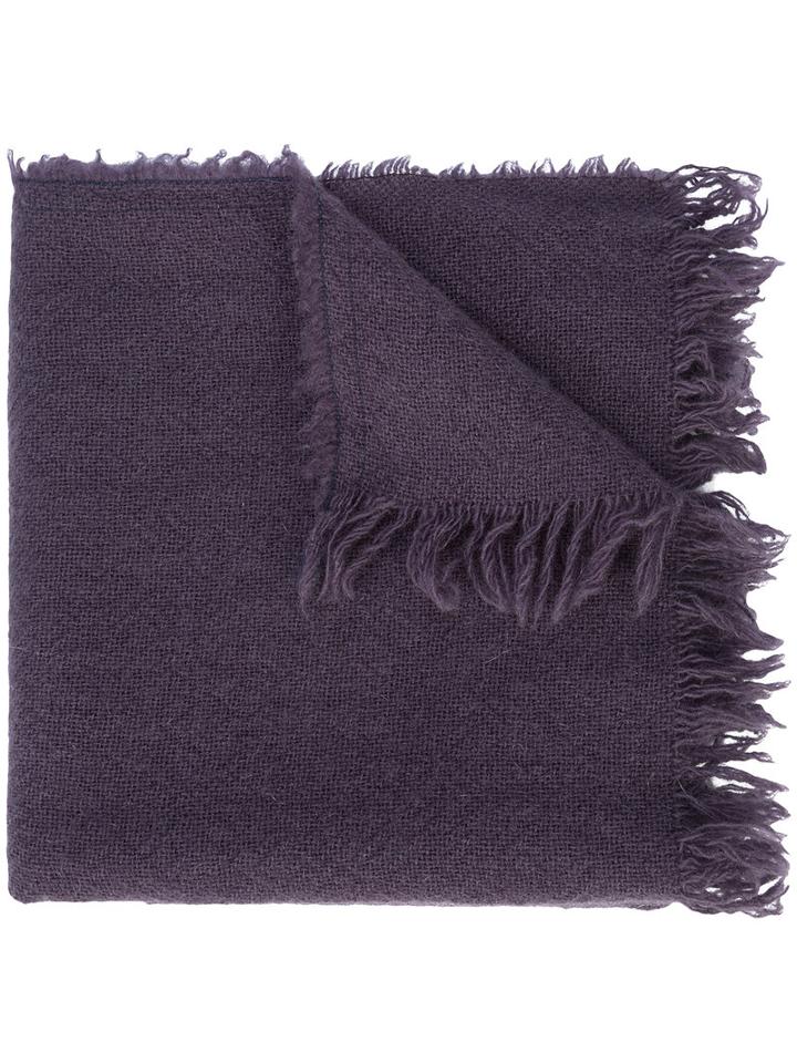 Rick Owens - Frayed Scarf - Men - Cashmere - One Size, Pink/purple, Cashmere