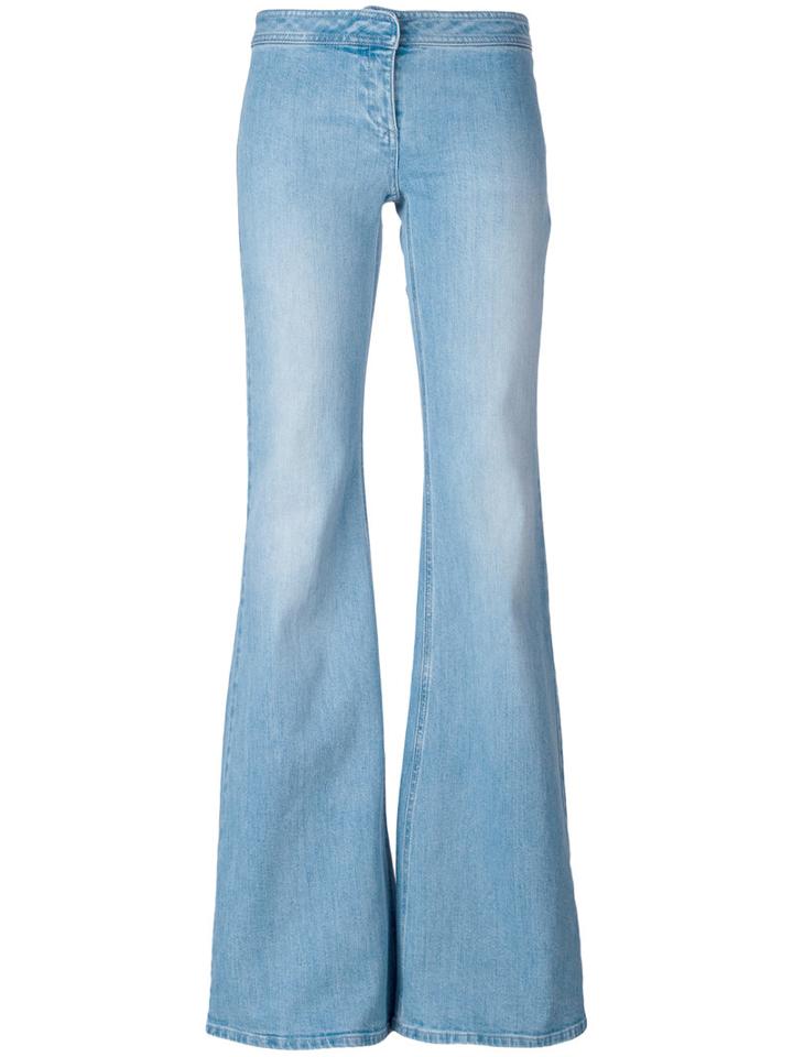 Balmain Flared Jeans, Women's, Size: 38, Blue, Cotton/spandex/elastane