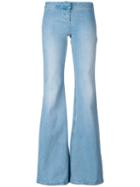 Balmain Flared Jeans, Women's, Size: 38, Blue, Cotton/spandex/elastane