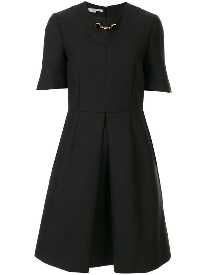 Stella Mccartney Jewel-neck Flared Dress - Black