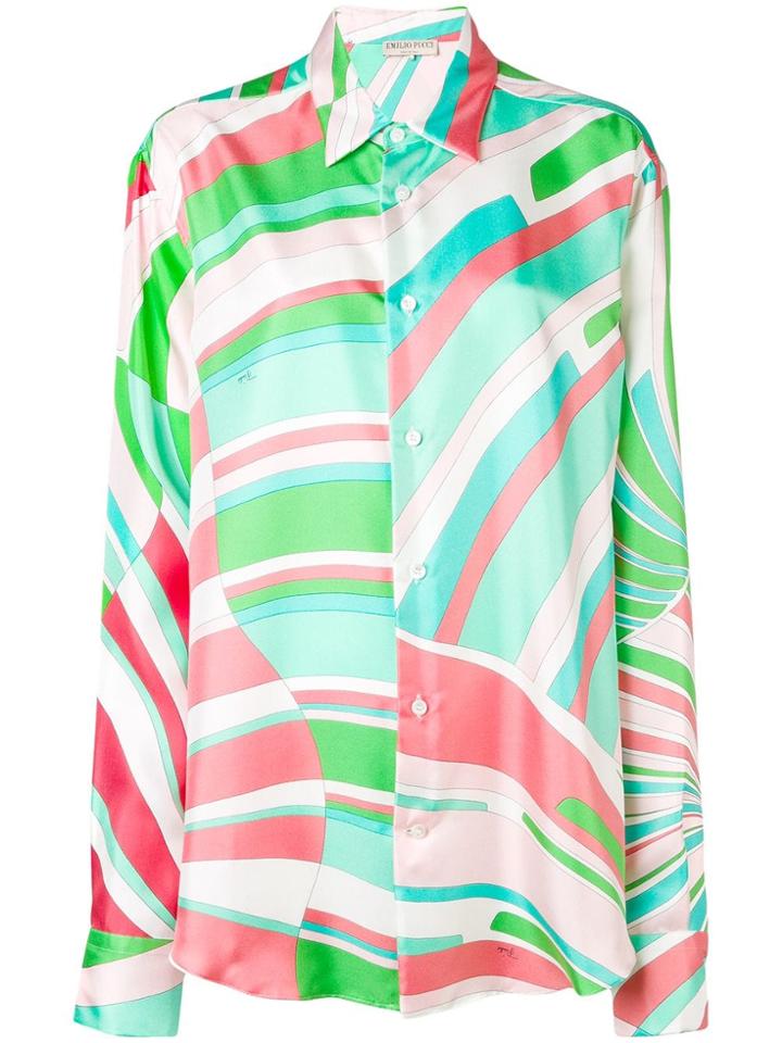 Emilio Pucci Geometric Print Shirt - Green