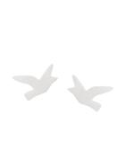 Oscar De La Renta Painted Seagull Earrings - Metallic