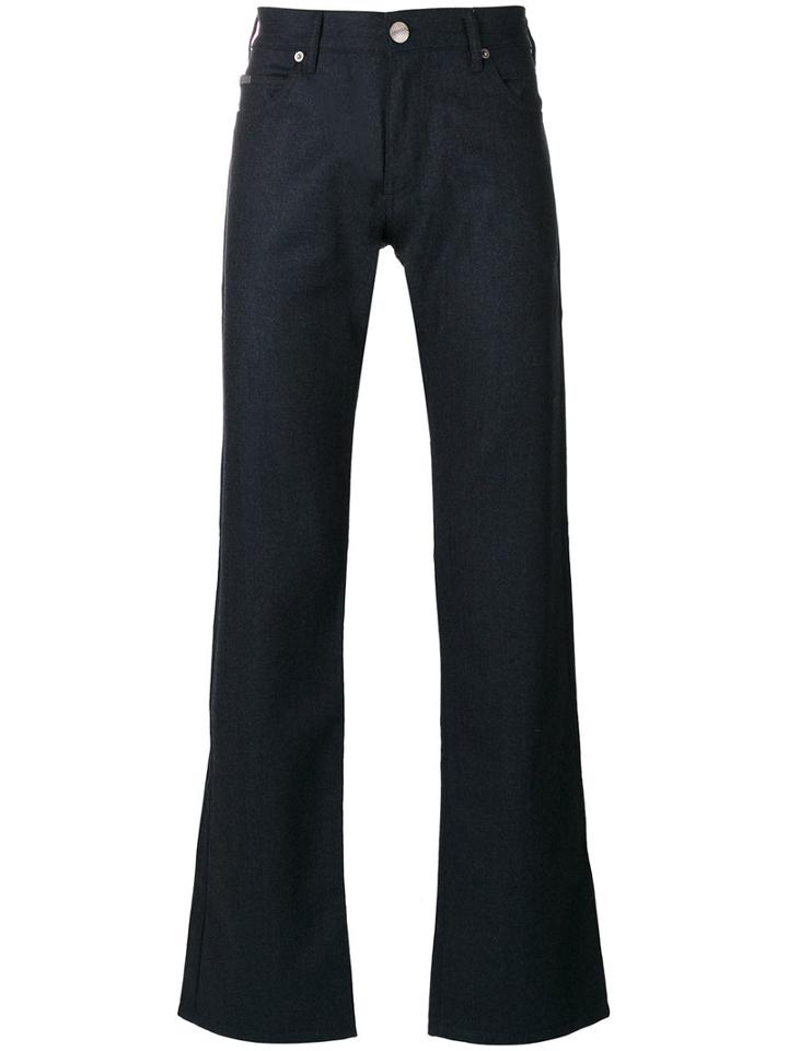 Armani Collezioni Regular Trousers, Men's, Size: 32, Blue, Virgin Wool