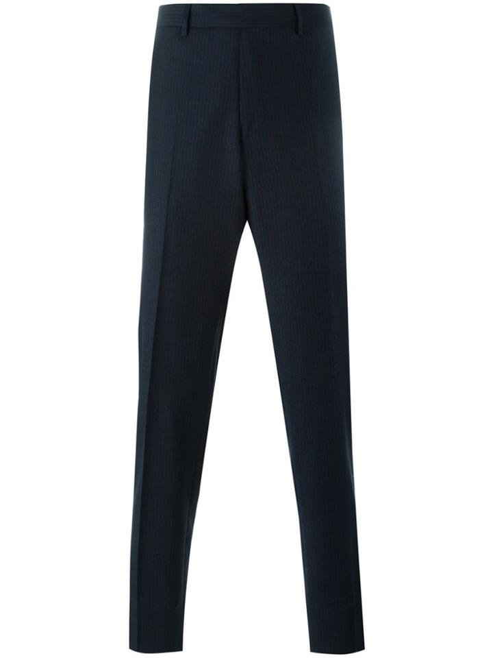 Fashion Clinic Timeless Striped Straight Leg Trousers - Blue