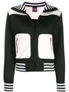 Colmar Striped Trim Zip-up Sweatshirt - Black