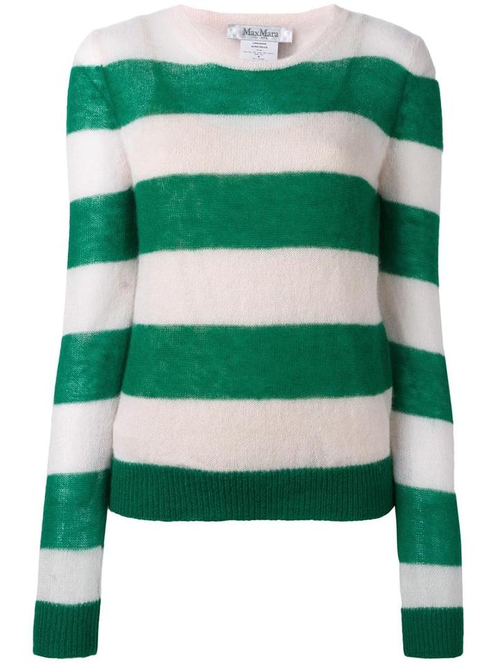 Max Mara Striped Jumper, Women's, Size: Medium, Nude/neutrals, Polyamide/spandex/elastane/viscose/wool