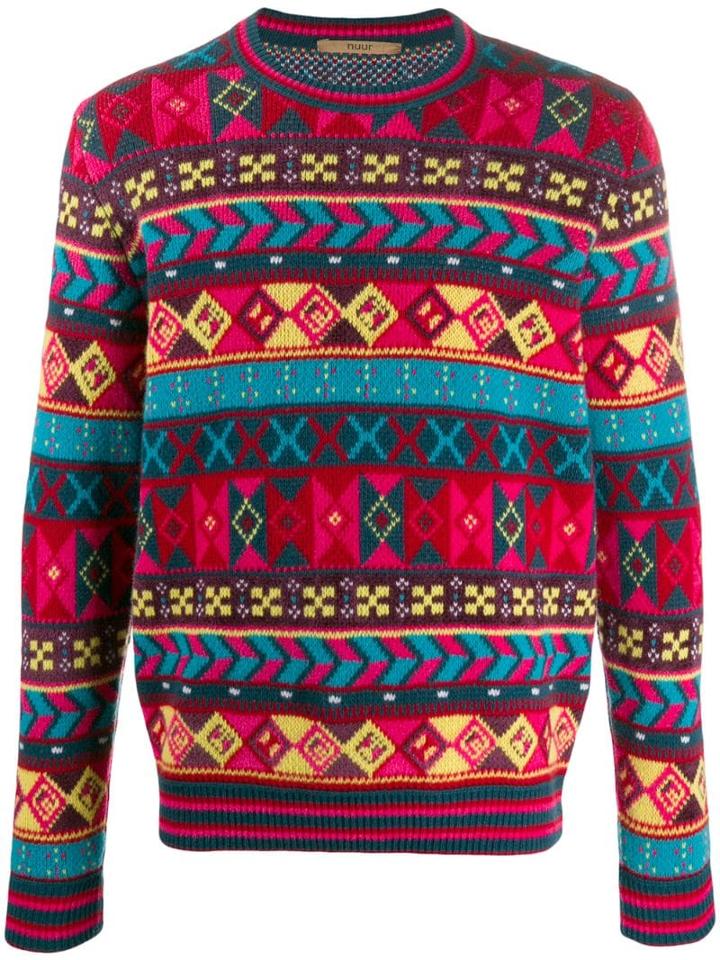 Roberto Collina Abstract Pattern Knit Sweater - Pink