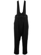 Nocturne #22 Braces Detail Trousers, Women's, Size: Medium, Black, Wool/nylon/cupro