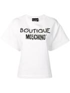 Boutique Moschino Pierced Short Sleeved Sweatshirt - White