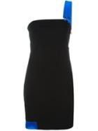Versus Strappy Back Fitted Dress, Women's, Size: 42, Black, Viscose/polyamide/spandex/elastane