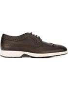 Hogan Rubber Sole Brogues, Men's, Size: 8.5, Brown, Leather/rubber