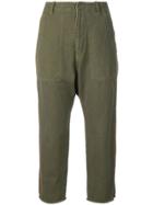 Nili Lotan Khaki Cropped Trousers - Green